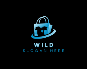 Marketplace - Shirt Apparel Shopping Bag logo design