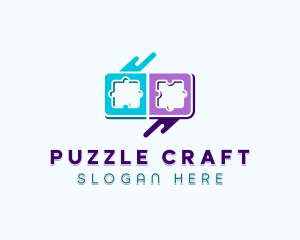 Puzzle Game Educational logo design