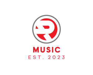 Icon - Red Circle Bold R logo design