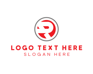 Patch - Red Circle Bold R logo design