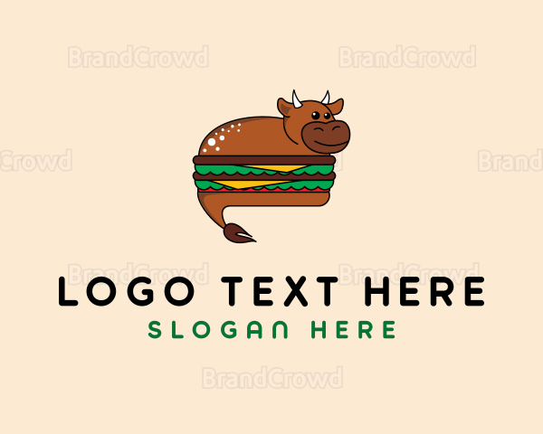 Cow Beef Burger Logo