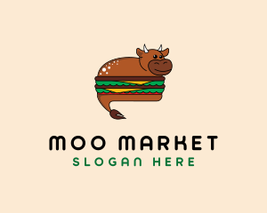 Cow Beef Burger logo design