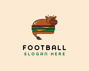 Deli - Cow Beef Burger logo design