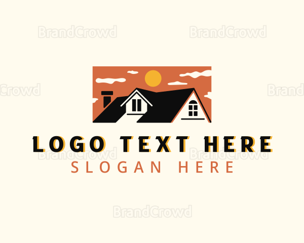 Residential House Roofing Logo