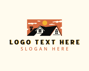 Subdivision - Residential House Roofing logo design