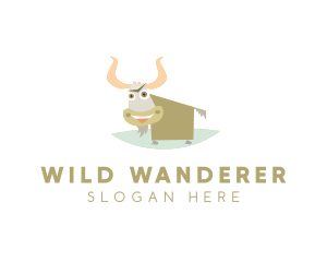 Wild Yak Cartoon logo design