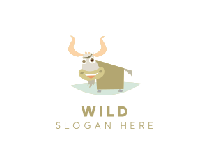 Wild Yak Cartoon logo design
