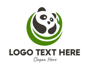 Ecology - Nature Panda Bear logo design