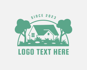 Lawn - House Tree Lawn logo design