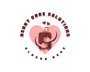 Heart Travel Luggage logo design