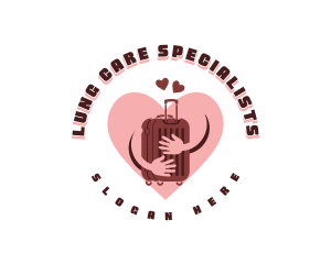 Heart Travel Luggage logo design