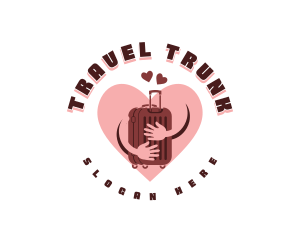 Suitcase - Heart Travel Luggage logo design