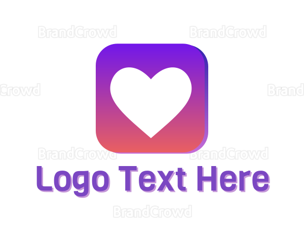 Purple Love Application Logo