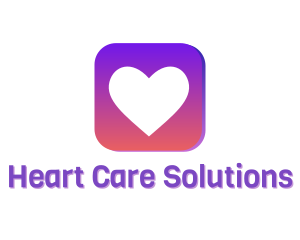 Purple Love Application logo design