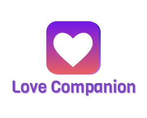 Boyfriend - Purple Love Application logo design