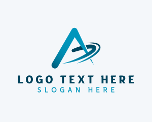 Professional - Fintech Technology Swoosh Letter A logo design