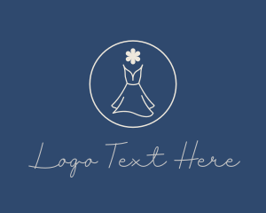 Gown - Minimalist Elegant Dress logo design