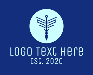 Physical Examination - Blue Medical Symbol logo design