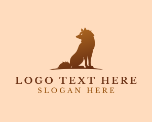 Lone Wolf - Wild Wolf Animal logo design