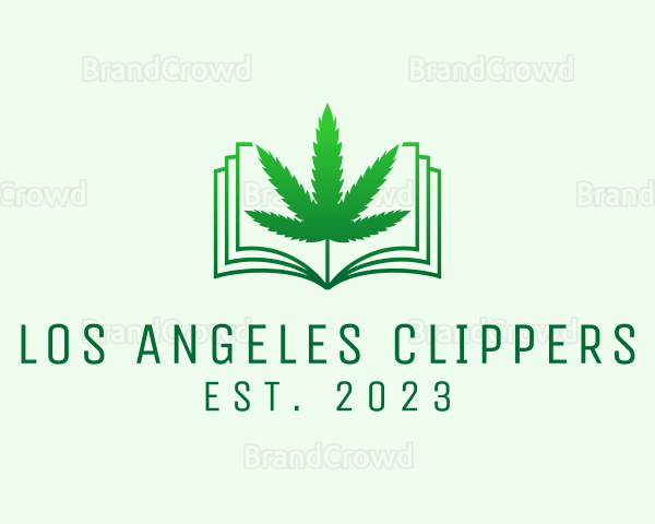 Cannabis Leaf Book Logo