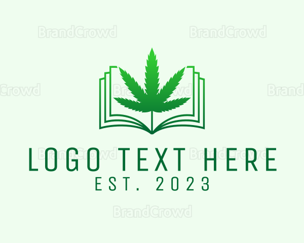 Cannabis Leaf Book Logo