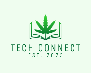 Cannabis Leaf Book Logo