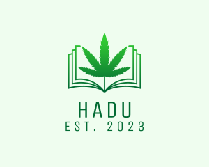 Leaf - Cannabis Leaf Book logo design