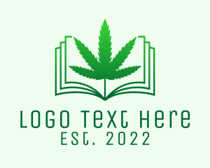 Bookstore - Cannabis Leaf Bookstore logo design