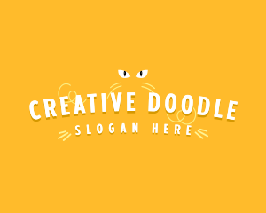 Cat Doodle Pet logo design