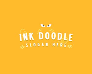 Cat Doodle Pet logo design