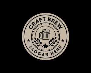 Badge Beer Brewery  logo design