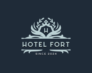 Upscale Royal Hotel logo design