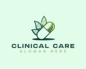 Capsule Medicine Herbal logo design