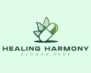 Capsule Medicine Herbal logo design