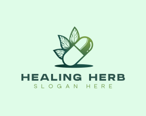 Capsule Medicine Herbal logo design