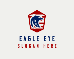 Patriotic American Eagle logo design