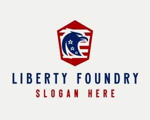 Patriotic American Eagle logo design