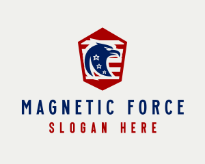 Patriotic American Eagle logo design