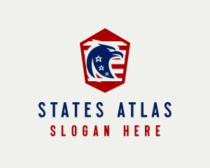 Patriotic American Eagle logo design