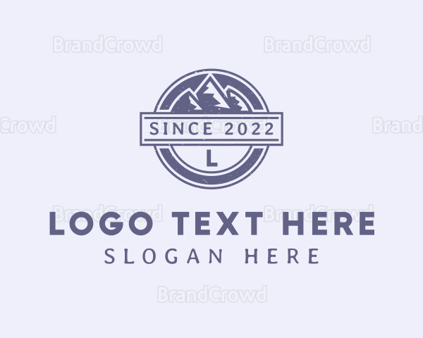 Outdoor Mountain Range Logo