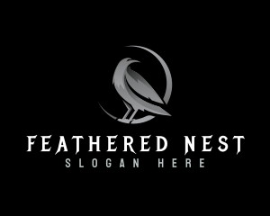 Nocturnal Raven Animalia logo design