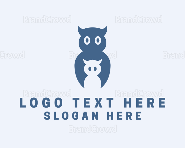 Baby Owl Bird Logo