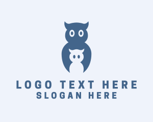 Parenting - Baby Owl Bird logo design
