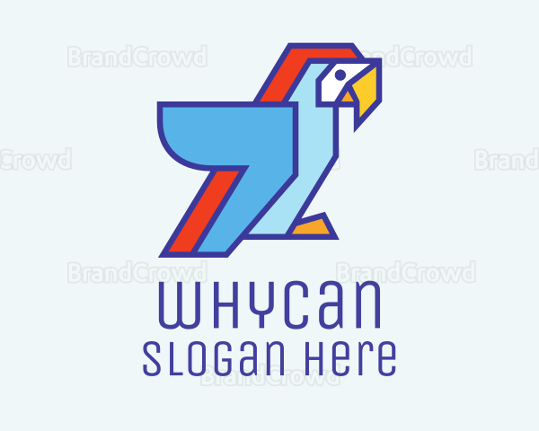 Geometric Pet Parrot Logo