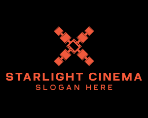 Cinema - Cinema Reel Letter X logo design