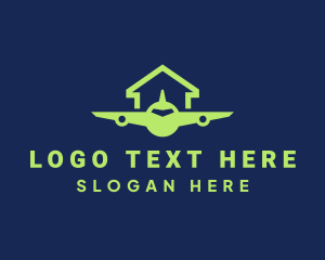 Cargo - Neon Arrow Airplane logo design