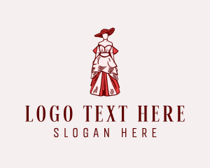 Runway - Retro Costume Gown logo design