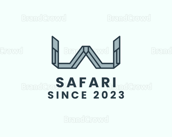 Futuristic Letter W Logo