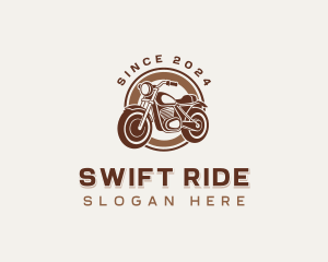 Transportation Motorcycle Ride logo design