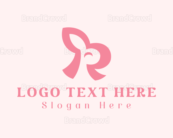 Pink Rabbit Letter R Logo